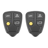 YINETTECH 2PCS 4 Button Car Remote Key Shell Compatible with Volvo 440 K 1995-1996 940 II 1994-1998 850 Kombi 1995-1996
