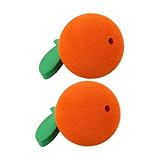 INOOMP 2 Pcs Orange EVA Car Antenna Balls Aerial Toppers Easy Install Cute Fruit Design for Truck Suv Vehicle Roof Decoration
