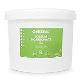 Hexeal Sodium Bicarbonate 10kg – 10kg Bucket of Food Grade Baking Soda for Cooking, Baking, Home Cleaning & Bath Bombs – Fine Powder, Deodorises & Removes Grime – FCC E500