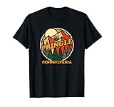 Vintage Pringle, Pennsylvania Mountain Hiking Souvenir Print T-Shirt