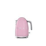 50’s Style Jug Kettle, Soft Opening, 360 Swivel Base, Anti-Slip Feet, 300W, 1.7L, Pink