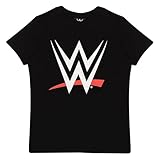 Popgear Boy's WWE Logo T-Shirt Black, 9 Years