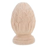 BESPORTBLE Fence Post Finials Wooden Roof Toppers Banister Wood Decorative Unfinished Pineapple Finial for Stairs Universal Topper European Style Home Decor and Artistic Enhancement 8 * 12CM