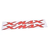 3D Emblem Decal Sticker Motorcycle Badge Vehicle Decoration Pair of Motorcycle Emblem Stickers 3‑Dimensional Decals for X‑MAX XMAX 125 250 400(red)