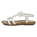 Lilley Stella Womens White Flower Crochet Sandal - Size 7 UK - White