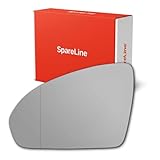 SpareLine Wing Door Mirror Glass - Adhesive‑Type Blind-Spot for Smart Fortwo 2007-2014 (Left/Near‑Side/Passenger)