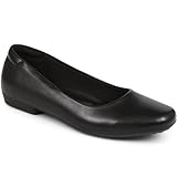 Pavers Rounded-Toe Ballet Flats - Black Size 6