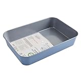 Cooksmart Signature Roasting Tin 39cm – Cast Aluminum with Iron Rack | PFOA-Free Non-Stick Coating | Induction Compatible | Dishwasher Safe | Elegant Blue Finish | Ideal for Deep Roasting & Baking