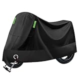 Motorbike Cover for Triumph Bonneville T100 (Bj. 2008), Outdoor Oxford Fabric Cover with Reflective Strip Waterproof Sunproof Motorcycle Accessories,A Black