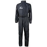 Zorax Black M Waterproof Windproof Motorbike Motorcycle Rain Suit Men Rainwear RainCoat, Carry Bag, Reflective Stripes