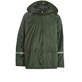 Style It Up Unisex Plain Rain Coat Mac Kagoul Lightwear Jacket Water Proof Hooded Cagoul Adults (OLIVE, L)
