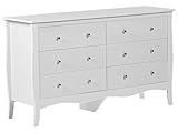 Beliani Modern French Style Chest of Drawers Storage Cabinet Sideboard White Winchester