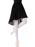 Women Ballet Wrap Skirt Chiffon Dance Skirts Pull On with Elastic Waistband Ballet Skirt for Adult Girls