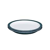 Denby - Greenwich Small Plates Set of 2 - Dishwasher, Oven, Microwave, And Freezer Safe (17.5cm x 17.5cm x 2cm) Green, White Ceramic Stoneware Tableware - Chip & Crack Resistant