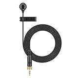 Sennheiser ME 4 Professional Cardioid Condenser Lavalier Microphone with Excellent Speech Intelligibility for Broadcasting and Presentations - Anthracite (508936), Black