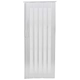 INMOZATA Folding Door PVC Plastic Internal Doors Sliding Concertina Door Panel Divider (White, Thickness 6mm)