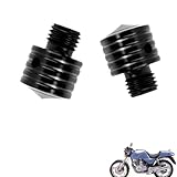 generic 2PCS motorcycle mirror plugs Compatible with Honda XBR500,tuning accessories,sturdy and durable(black)