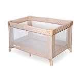 My Babiie Travel Cot - Lightweight, From Birth to 15kg, Easy Fold & Compact, Travel Bag, 120cm x 60cm Padded Mattress - Blush Pink