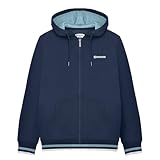 Lambretta Mens Full Zip Twin Tipped Hooded Sweatshirt Hoodie - Navy - S