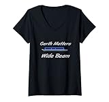 Womens Wide Beam Canal Boat Narrowboat V-Neck T-Shirt