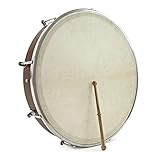 Tuneable Bodhran Frame Drum 18” with Beater & Bag by Gear4music