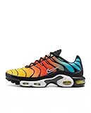 NIKE Men's Air Max Plus Sneaker, Baltic Blue Safety Orange, 6.5 UK