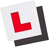 ShaniTech 2 Pack Fully Magnetic Learner L Plates, DVLA Approved, Learner L Pate for Car, Van, Motorbike, Strong Magnetic Back, Waterproof