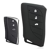 Nordecco - Silicone Key Protective Case Fits For Lexus rx 300 330 350 400h to 250 200 lx 470 570 gx 460 470 ct 200h 2016-2019 is ES GS RX LX GS GX NX 3 4 Button KeyLess (Black)