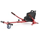 CO-Z Hoverboard Go Kart Adjustable Hoverkart Seat for Electric Self Balancing Scooters Fit Hover Board Sizes 6.5", 8" And 10" Hoverkart For Hoverboards (Red)