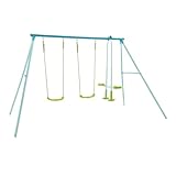TP Toys | Double Swing Set with Glider | Two Swing Seats & Glide Ride | Steel Frame | 3-10 Years | Suitable for up to 4 Children