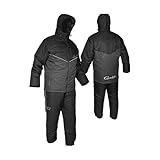Gamakatsu G-Thermo Pro T140 Thermal Suit - Waterproof Winter Suit with 3M Thinsulate Insulation and Fleece Lining - Ideal for Winter Outdoor Activities, Fishing and Camping, black, XXL