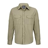 Craghoppers Mens Expert Kiwi Long Sleeved Shirt, Pebble, Size L