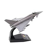 SEBUNAS 1/100 Scale EF2000 Typhoon Fighter German livery Fighter Jet Model German Fighter Military Metal Diecast Aircraft Model Kit for Adult Collection or Gift