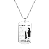HAYOUWAY Silver necklace dog tag chains with pendant, stainless steel, men's jewellery for men, son, boys, birthday gift from mum and dad