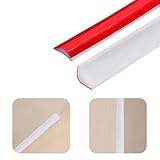 3m TPE Skirting Board Trim Self Adhesive, Beading for Laminate Flooring, Caulk Strip Moulding Trim, Edging Strip Coving for Wall Ceiling Corner Decoration, Plastic White Quadrant Trim(12mm*9mm)