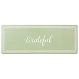 MARTHA STEWART Bloomfield Grateful Border Kitchen Mat, Comfort Standing Mat, Non-Slip Backing, Water Resistant, Green, 18"x48"