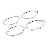 4PCS Car Air Conditioning Vent Trim Circles for Ford For Focus 2 2005 2013 Dashboard Outlet Decorative Frames Made of ABS Material