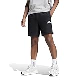adidas Men's Essential Three Stripes French Terry Short, Black/White, M