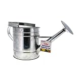 Lettuce Eat® Traditional Vintage Style 5 Litre Galvanised Steel Round Shaped Watering Can with Watering Rose