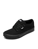 Vans Mens Size 8, Atwood Sneaker Triple Black Canvas Lace Up Shoes, Low Top Men's Trainers, Lightweight Old Skool Sneakers Skate Shoes (8 UK)