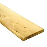 22x150mm Treated Timber Batten, 3m Sawn Softwood Spruce Length for Outdoor Garden Projects, Kiln Dried Pressure Treated Wood, Rough Sawn FSC-Certified Landscaping Timber