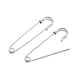 Pack of 10 Iron 60mm Kilt Pins Antique Silver