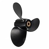 JOVERI 7 1/2 X 6 1/2 Boat Propeller, for Suzuki, Outboard Engine 4-6HP 58110-91JM0-019 Aluminum Alloy Black Marine Propeller 3 Blade Marine Propeller