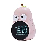TEMOOUES Table Clock Desk Decoration With Fun Cartoon Designing Alarm 1500mAh Long Use Battery For Bedroom Or Desk LED Display Clock