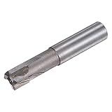 sourcing map Square Nose End Mill, 16mm Cutting Dia Tungsten Carbide Tip 3 Straight Flutes Milling Cutter with 16mm Straight Shank