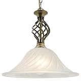 Antique Brass Pendant Light Fixture Chain Suspended Frosted Glass Ceiling Lamp Shade Vintage Dome H3123