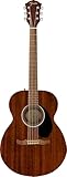 Fender FA-135 Concert Acoustic Guitar, All-Mahogany Body, Walnut Fingerboard, Nato Neck, Modern 3+3 Headstock, Viking Bridge, Natural