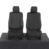 UK Custom Covers Fits Toyota Hilux Invincible (2016 Onwards) Front Seat Covers Black - SC260BAD4