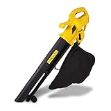 Straame 3-in-1 Lightweight Leaf Blower, Garden Vacuum & Mulcher – 3000W, 40L Bag for Easy Clearing of Leaves & Waste in Garden, Patio & Driveway – Corded Electric Leaf Blower with Adjustable Speed