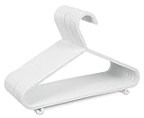 Fineway Pack of 40 Strong Plastic White Kids Hangers - Space Saving Non-Slip Baby Clothes Hangers Perfect for Nursery, Designed for Baby and Kid's Clothes